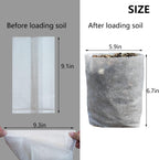 Belit 50 Pcs Non-Woven Plant Nursery Bags, Seedling Pots Container for Vegetable, Flower, Plant Grow (9.1"x9.3")