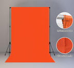 6x9FT Pure Orange Backdrops Solid Background for Birthday Portrait Photoshoot Advertising Shooting