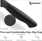 6-Inch Offset Serrated Bread Knife, Premium High Carbon Stainless Steel Blade Knife for Bread with Ergonomic Handle, NSF Certified, DT-31 Series, Black
