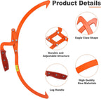 13 Inch Orange Log Tongs, Claw Skidding Tong Logging Skidding Tongs with Non Slip Grip, Log Lifting Tools for Handling, Dragging & Carrying Tool