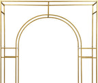 Wedding Arch Backdrop Stand, Gold Double Square Arch Backdrop Stand for Ceremony, 7.87ft Tall Metal Open Balloon Arches Garden Arbor Frame for Photo Background Decoration