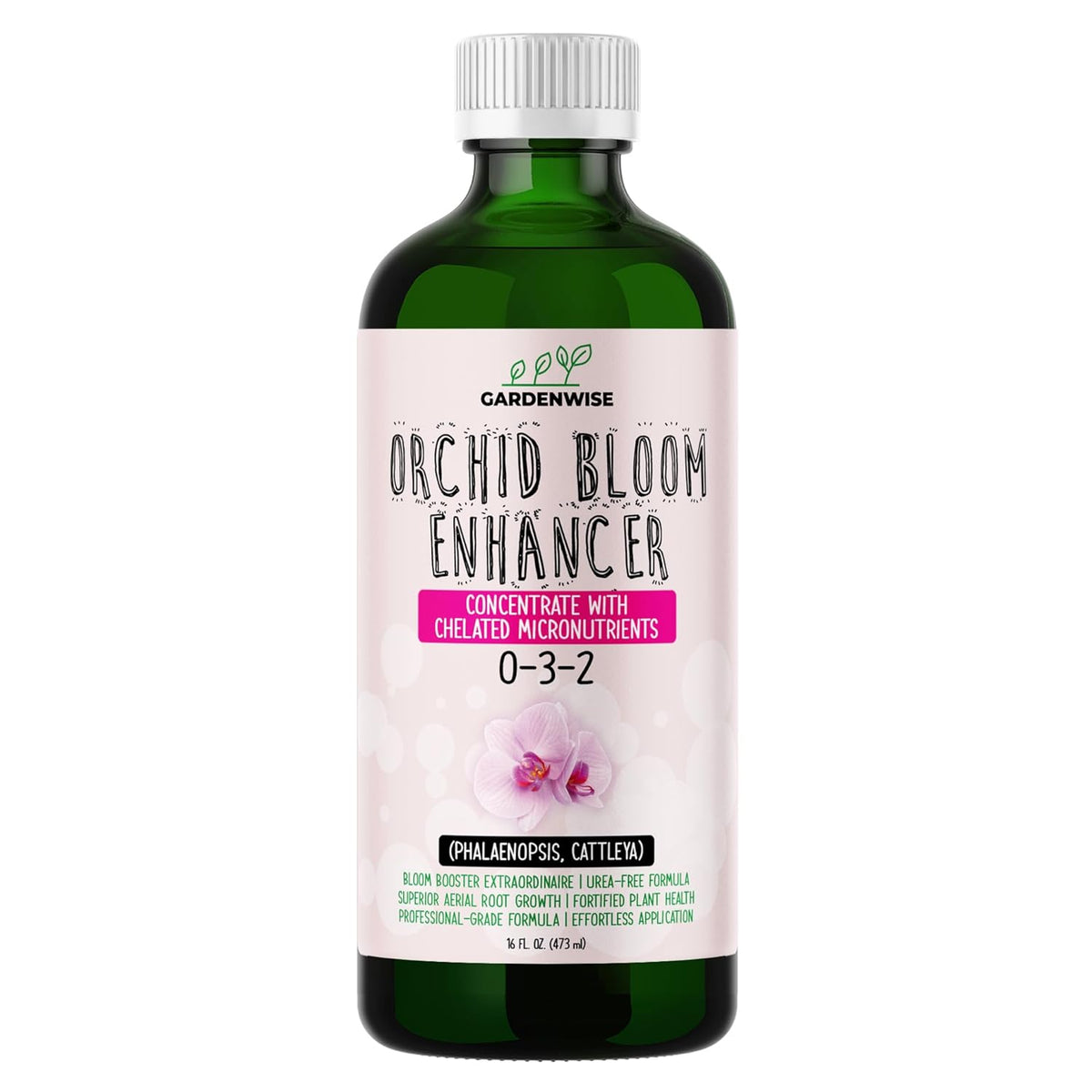 0-3-2 Giant Bloom: Orchid Bloom Enhancer - Orchid Bloom Booster Fertilizer - Orchid Food Concentrate - Chelated Nutrients for Healthy Flower & Reblooms (32 OZ), GW-05030-C-01