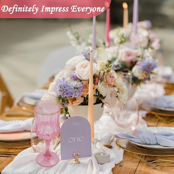 Plastic Wine Glasses，Plastic Goblets Vintage Style Cordial Drinking Glasses for Wedding Reception, Grand Event Party Supplies (48, Pink)