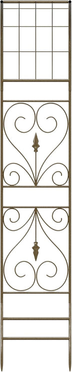 Jardineer Metal Garden Arbor,104.3-Inch Tall,Flat-Top Wrought Iron Outdoor Archway,Heavy-Duty Trellis for Climbing Plants,Perfect for Backyard Garden Entrance,Designed for Roses and Wisteria (Copper)