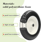 Parts Camp 4.80/4.00-8" Flat Free Wheelbarrow Tire and Wheel - 16" Universal Fit for Garden Wagon, Cart, Trolley, Dolly - 5/8" & 3/4" Bearings, 3" Centered Hub (2 Pack)