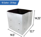 A.A 10 Gallon Grow Bags Black and White Poly Nursery Bags for Plants, Tree Grow, Greenhouse (25 Pack)