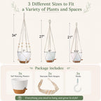 Bouqlife 3 Set Self Watering Hanging Planters for Indoor Plants