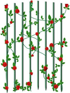 20 Pack, 1/5 Inch Dia, Ecofriendly Plant Stakes, Garden Stakes, Green (1/4 x4')
