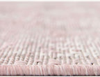 Unique Loom Outdoor Traditional Collection Area Rug - Valeria (10' x 13' 1" Rectangle, Pink/ Ivory)