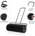 Outvita Lawn Roller, 17 Gallons Water and Sand Filled Garden Drum Roller with U Shaped Handle Tow beind Sod Roller for Planting, Seeding(Black)