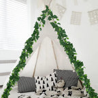 3 Strands Artificial Vines Kit, 71" Silk Eucalyptus Ivy Garland Green Leaves Natural Odorless, Fake Greenery Hanging Plants Decoration for Home, Bedroom, Wall, Party, Wedding Decor