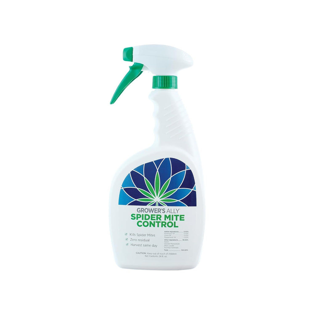 Grower's Ally Spider Mite Control Spray Ready to Use 24 oz | Natural Spider Mite & Insect Killer with Rosemary Oil - Trusted by Cultivators for Indoor and Outdoor Use, OMRI Listed