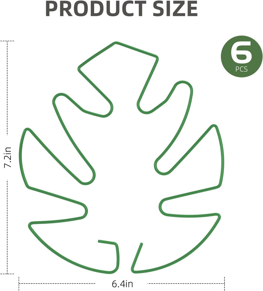 6PCS Iron Monstera Plant Support, Uniquely Designed Indoor Plant Accessories, Stable Plant Support Stakes for Indoor Plant, Turtle Shell Bamboo Clamp Set for Thriving Growth