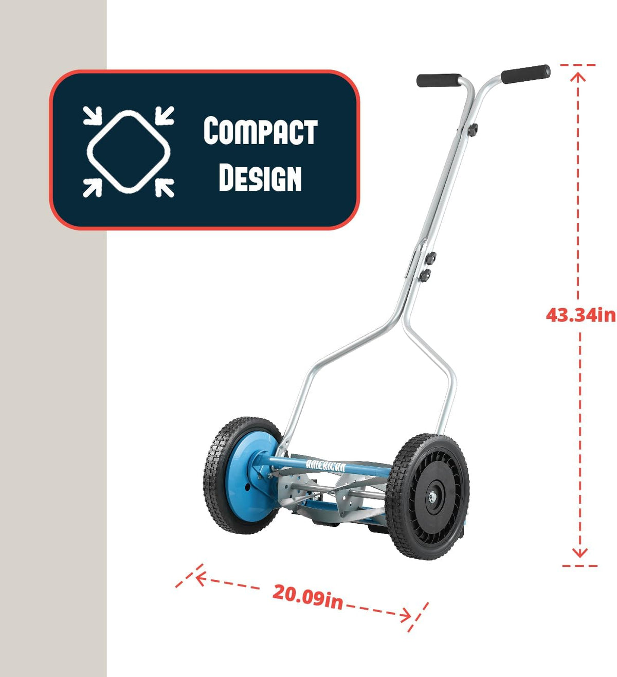 American Lawn Mower Company 1304-14SK2 14-Inch 5-Blade Push Reel Lawn Mower with Sharpener