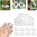 50PCS Plant Support Clips Reusable Tomato Clips Plastic Trellis Clips Garden Clips Secured Plastic Plant Clip for Climbing Plants Tomato Grape Vine Vegetables Plant Fixing Clips, 1.18" Inner Diameter