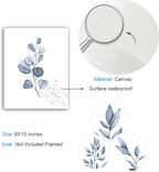 XUOIAYNB Watercolor Minimalist Leaves Wall Art Print- Living Room or Bedroom Decor, Modern Botanical Plant Canvas Print (Set of 6), Unframed, 8X10 inch 2