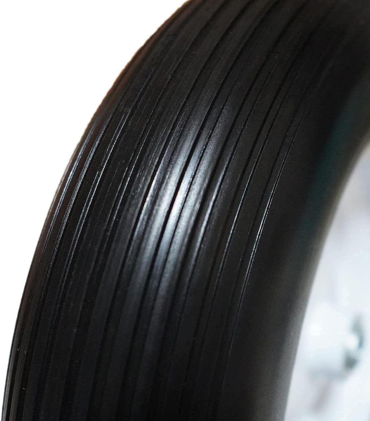 Wheelbarrow Tire 4.80/4.00-8 Flat-Free with 3/4 & 5/8 Wheel Bearing, 3-6" Hub 16" Solid Foamed Wheel Barrel Tires Non-Slip for Yard Cart Garden Wagon (Black)