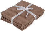 Casa Lino Face Towels & Body Wash Cloths for Showering - 100% Cotton Wash Cloths for Bathroom - Highly Absorbent & Quick Drying Washcloth Set - Cotton Washcloths 24 Pack (12" x 12") - (Brown)