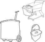 reisenthel carrycruiser Twist Silver - Portable Shopping Trolley with Sturdy Aluminum Frame, Shoulder Strap and Removable mesh Inner Bag -Water-Repellent