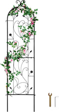 VEVOR 60 x 15 in, Rustproof Metal Garden Flower Trellis, Outdoor Climbing Rose & Cucumber Support, Decorative Tall Clematis Trellis for Courtyards & Lawns