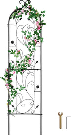VEVOR 60 x 15 in, Rustproof Metal Garden Flower Trellis, Outdoor Climbing Rose & Cucumber Support, Decorative Tall Clematis Trellis for Courtyards & Lawns