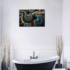 First Wall Art - Abstract Blue Brown Like Several Holes Wall Art Painting The Picture Print On Canvas Abstract Pictures for Home Decor Decoration Gift