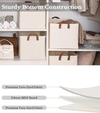 StorageWorks Storage Bins, Fabric Storage Bins for Shelves, Extra Large Storage Baskets with Metal Frame, Closet Baskets and Bins with Handles, Jumbo, Natural Color, 2-Pack