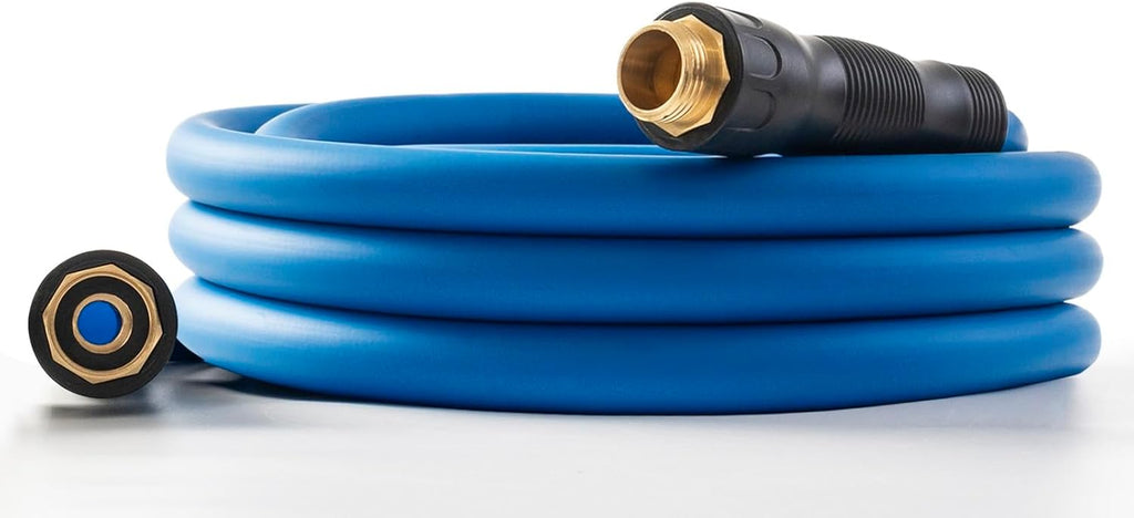 5/8" Hot/Cold Water Hose 20ft, -50℉ To 190℉ Heavy Duty,Flexible,Burst 600 Psi 3/4" Brass Fittings with Swivel Grip Handle for Outdoor,Yard, Farm, Blue