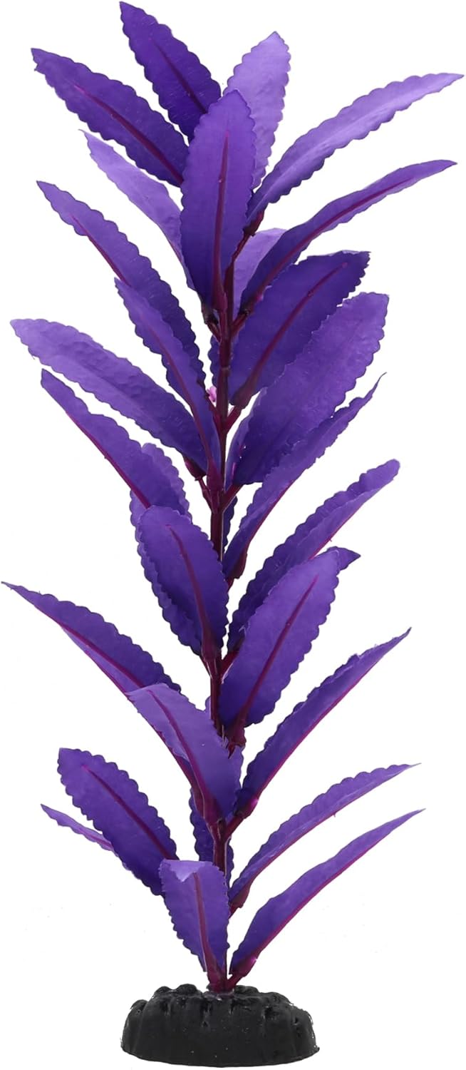 2-Pack 12 Inch Aquarium Silk Aquarium Plants, Artificial Plastic Plant for Small Tank, Goldfish, Fish Hides (Purple, 12 Inch)