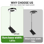 LBW Grow Lights for Indoor Plants, Full Spectrum Halo Grow Light with Base