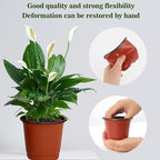 Nursery Pots 100 PCS 4 Inch Plant Pots with 100 Labels, Planting Pot for Plants Indoor Outdoor, Plastic Flower Pot for Seedlings Transplanting Small Plants Growing