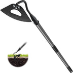 Garden Hoe for Weeding,Heavy Duty Weeding Hoe for Fast Weeds Grass Removal,Loosening Soil Digging Planting Ridging,55 Inch Long Handle,Hardened Hollow Eye Hoe Garden Tools for Garden Flower Beds