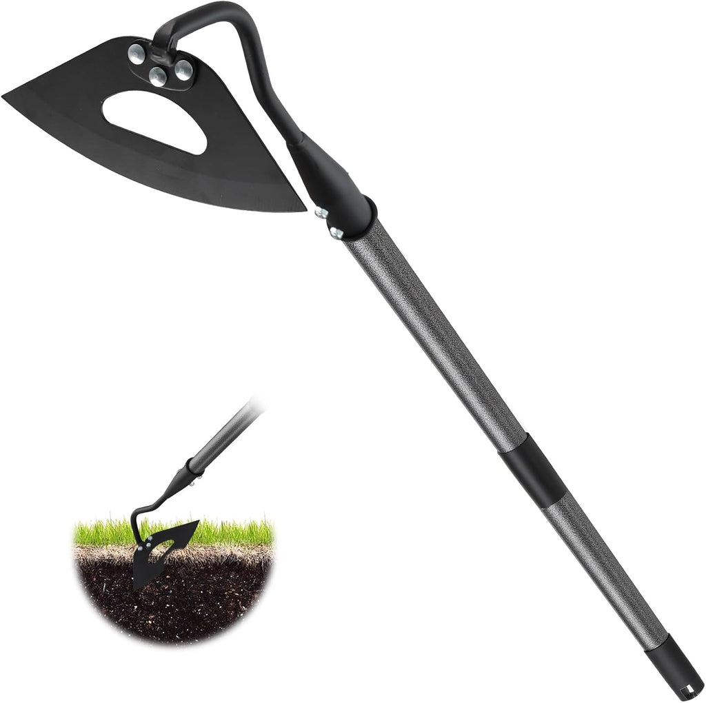 Hoe Garden Tool with 70Inch Long Handle, Heavy Duty Garden Hoes for Weeding Loosening Soil Digging Planting Ridging, Handy Hoe Gardening Tools Weeding Hoe