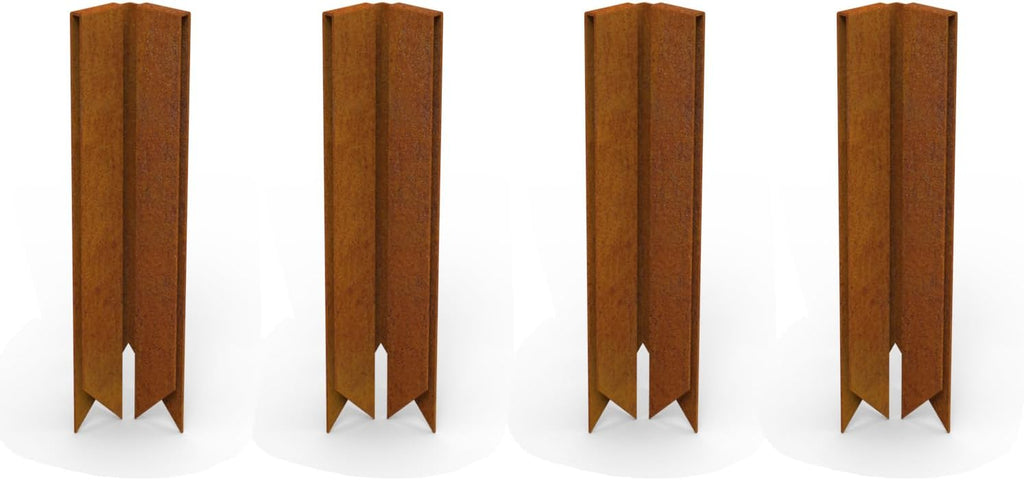 Cor-Ten Steel Landscape Edging Connector Clip with Rust Patina Finish, Pre-Rusted Cor-Ten Connector Clip, 8 in
