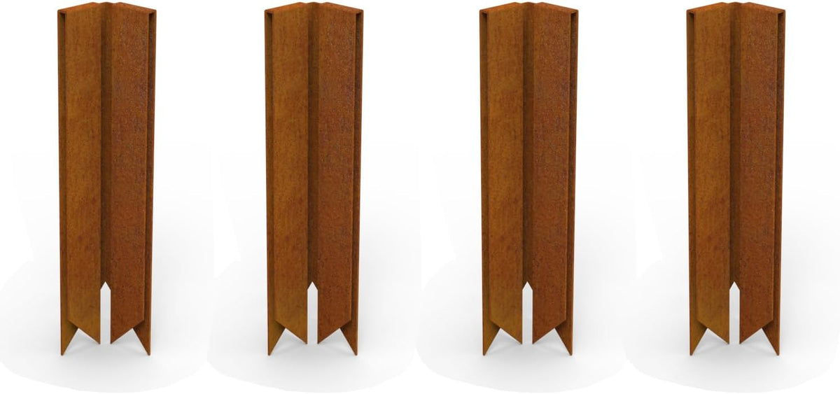 Cor-Ten Steel Landscape Edging Connector Clip with Rust Patina Finish, Pre-Rusted Cor-Ten Connector Clip, 8 in
