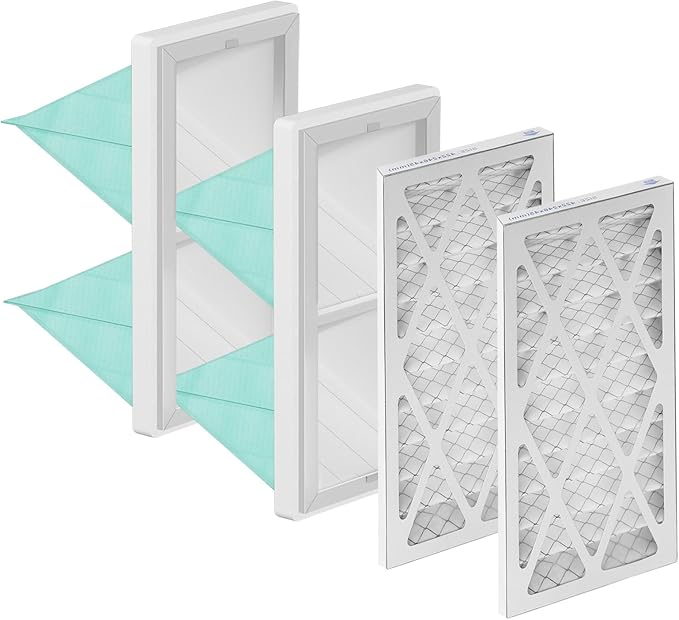 1 Micron Inner Filter and 5-Micron Outer Air Filter Replacement Compatible with WEN 3410, POWERTEC AF4000, AF4001, Shop Fox W1830, WEN 90243-026-2 Air Filtration Systems Woodworking, 2 Set