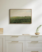 InSimSea Framed Canvas Wall Art Vintage Decor, Farmhouse Decor, Vast Grassland Landscape Paintings, Large Prints, Scenery Wall Decoration for Living Room Bedroom Bathroom Home Decor, 20"x30"