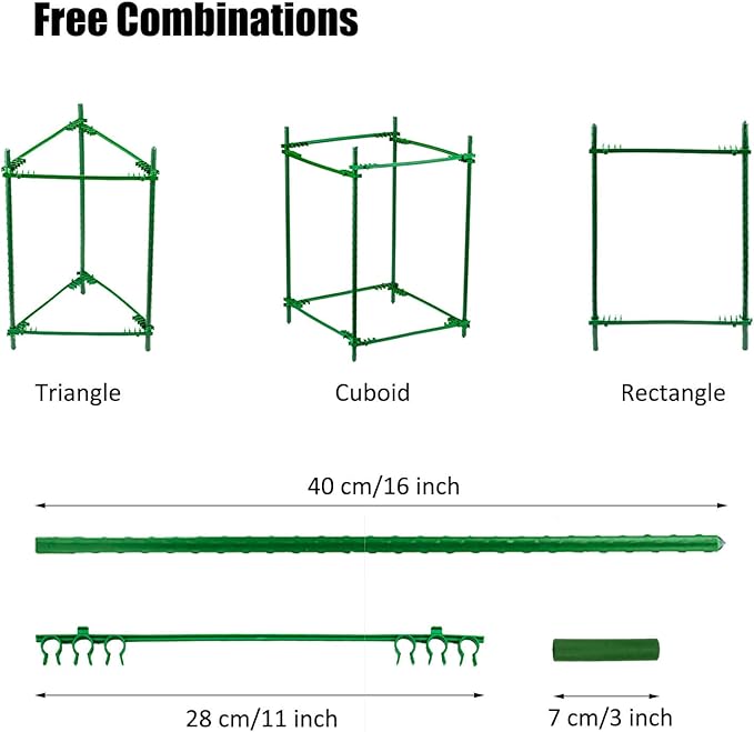 Orgrimmar Tomato Cages Garden Plant Support Stakes Outdoor Vegetable Trellis for Vertical Climbing Plant Up to 63“,3 Packs
