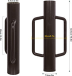 Urban Deco Fence Post Driver with Handle Steel Head Fence Post Driver 16.8 Inch T Post Driver/Rammer Brown Hand Heavy Duty Post Pounder
