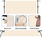 Cream Photography Backdrop for Photoshoot, Photo Backdrop Curtain, Perfect Cream Backdrops for Party Portrait Photoshoots Video Studio 6FTx9FT