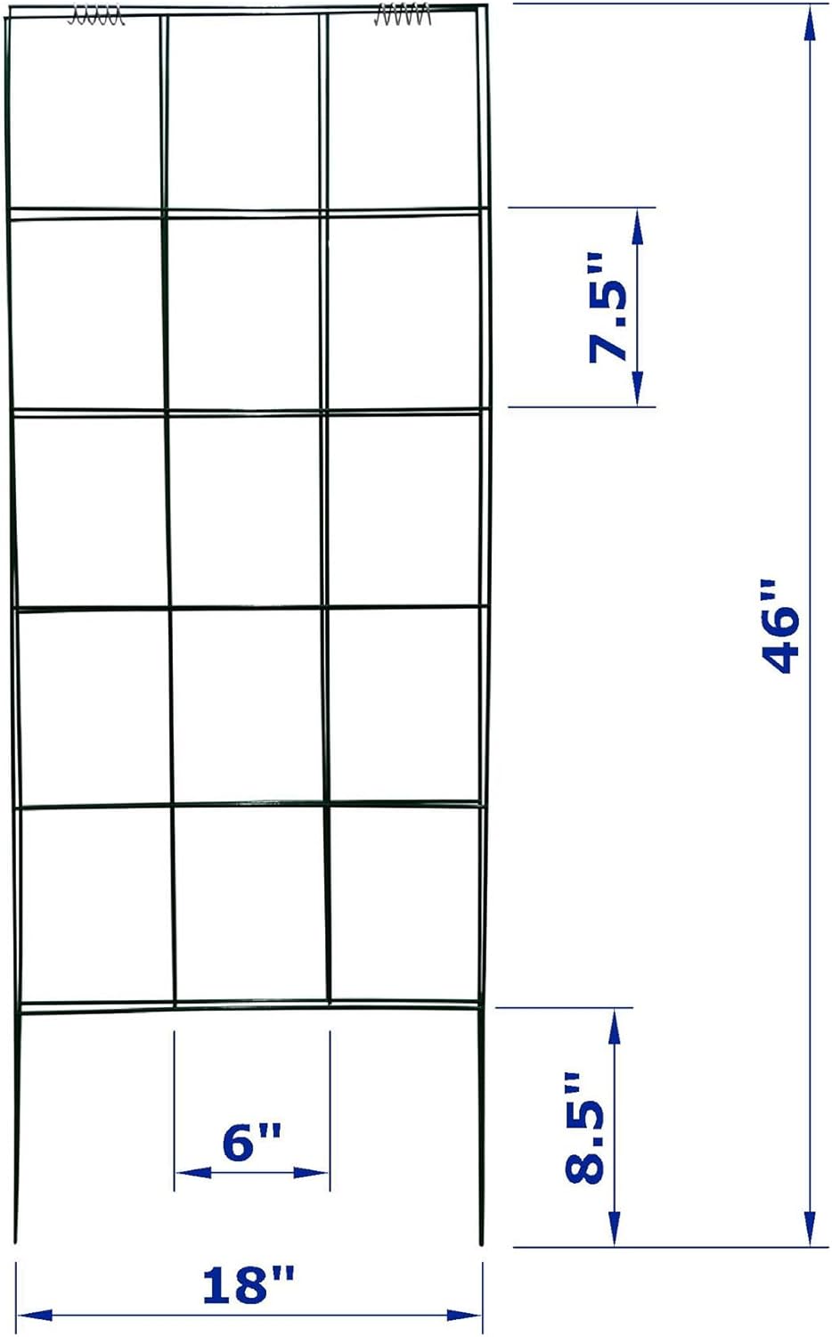 Garden Cucumber Trellis A-Frame Folding Plant Trellis 46 Inch by 18 Inch for Climbing Vegetables Flowers Green 4 Pack with Clips and Cable Ties