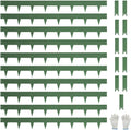 10-Pack Galvanized Steel Landscape Lawn Edging - 4.5 inch Height Green Powder Coated Bendable Metal Strips - Hammer-in Edge Border - Yard Pathway Divider 40 inch Each(33Ft Total), #LYLB45GN-US