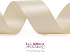 LaRibbons Nude Satin Ribbon 1 Inch 25 Yards Double Faced Silk Ribbon for Flower Bouquet Crafts Gift Wrapping Wedding Party Decoration