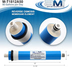 APPLIED MEMBRANES INC. 50 GPD Reverse Osmosis Membrane | RO Membrane Water Filter Replacement for Reverse Osmosis Water Filtration System | 1.8" x 12" Universal Compatibility, Pack of 5