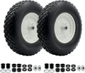 2-Pack 4.80-8 Wheelbarrow Tire and wheel with 3"-6''Centered Hub, 3/4" or 5/8''or 1/2'' Bearings, 16‘’ Tire Assembly for Hand Truck,Garden Cart (4.80/4.00-8 Flat Free,3"Center Hub,Knobby Tread)