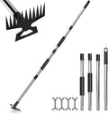 Stainless Steel Weed Puller Tool - Detachable 4-Section Handle with Saw Blade Weeder, 59" Root Remover for Lawn, Garden & Yard