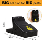 Feeke Rat Trap, Large Mouse Traps, Mouse Traps Indoor for Home, Instant Kill Traps for Mouse Rat Chipmunk, Quick Set Up and Reusable - 6 Pack, Black