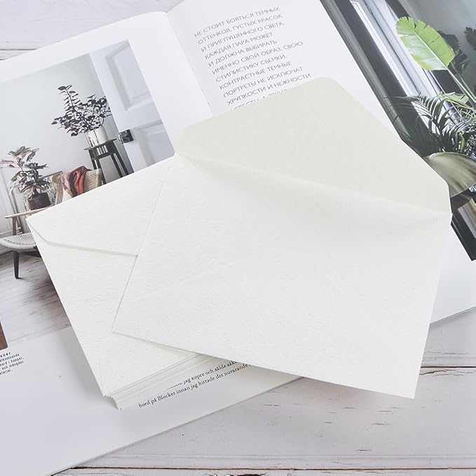 30 Pieces A6 Envelopes with 30 Seal Stickers, 6.32 x 4.45 inch Envelopes for 4 x 6 Wedding Invitation Cards, Greeting Cards, Graduation, Birthday Party Invitations, White.