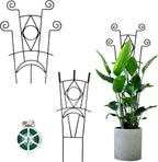 Indoor Plant Trellis for Climbing Plants 2 Pack Small Garden Metal Support for Potted Plants Flowers Houseplants for Outdoor