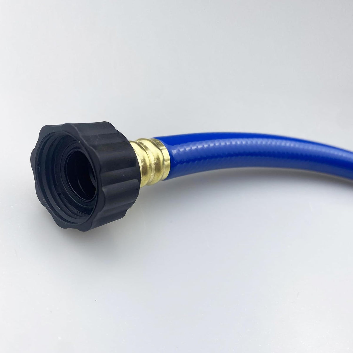PVC Garden Hose 1/2 Inch, Flexible Water Hose with Male and Female Fittings, No Leaking, Heavy Duty, for Household, Outdoors, Lawns, Patio (15 FT, Blue, Plastic Fittings)